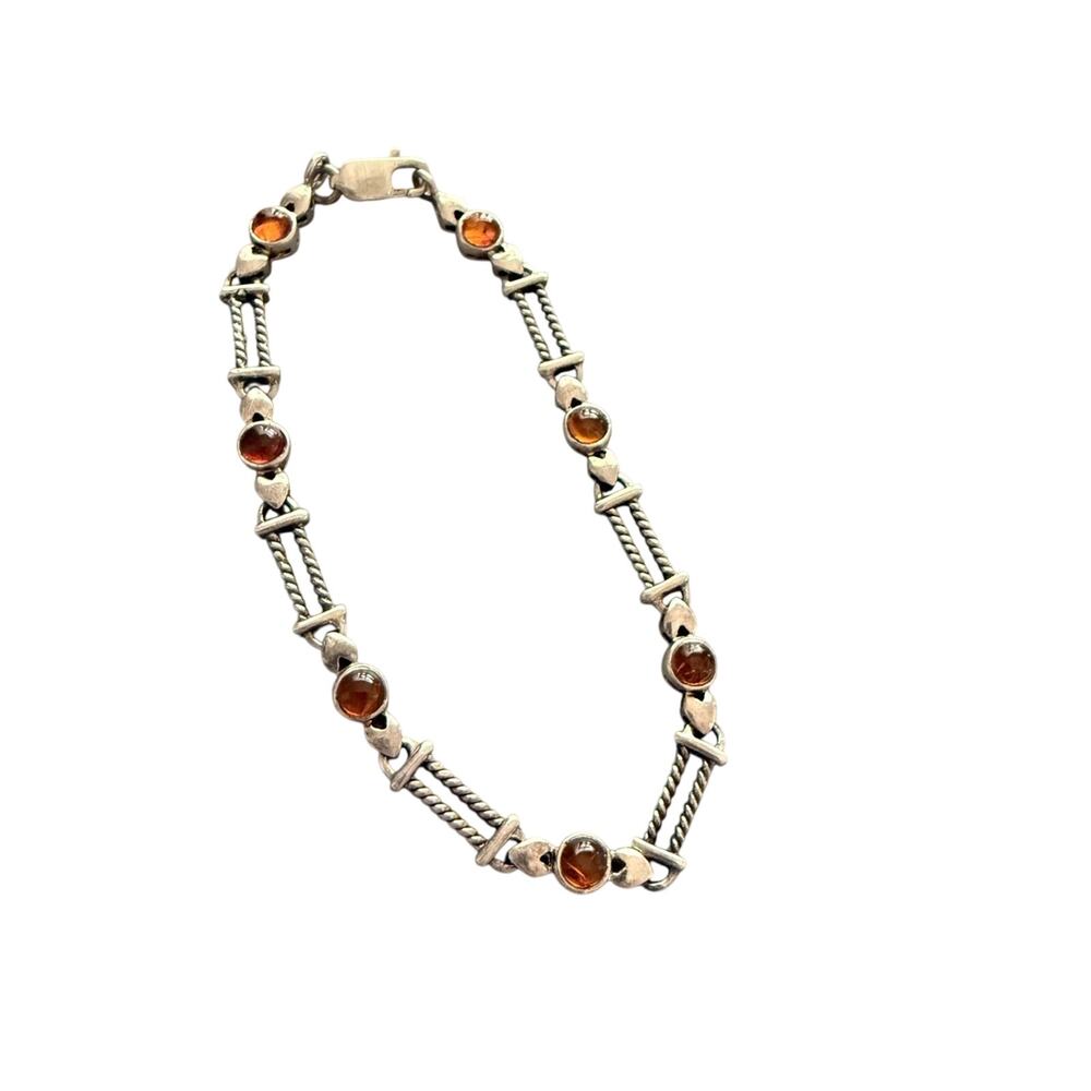 925 Sterling Silver Amber Bracelet